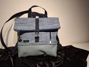 Rucksack "blau gemustert"