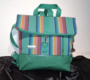 Rucksack "Streifen" grün